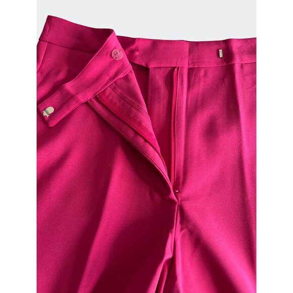 Meg & Margot Colette Cropped Wide-Leg Pink Dress Pants Large - Picture 4 of 16